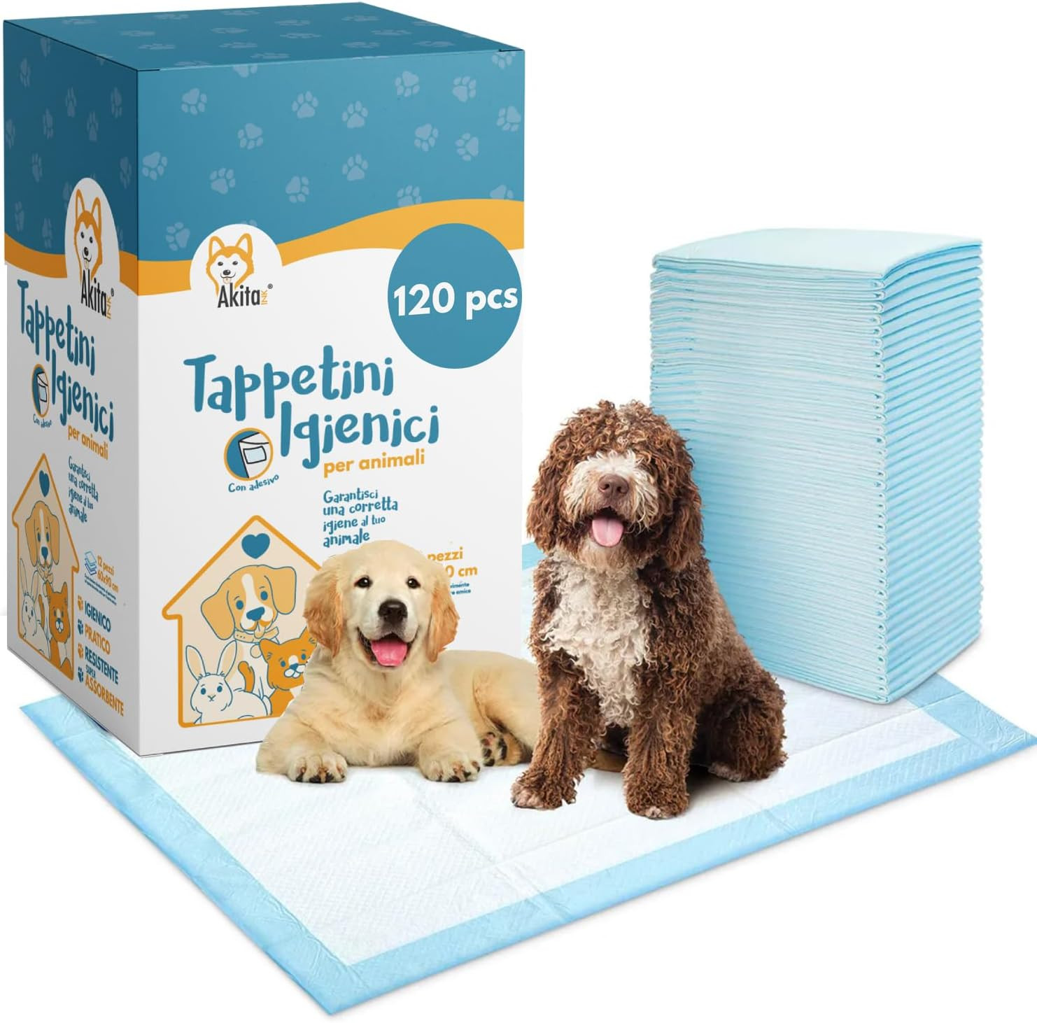 Tappetini Igienici Cani 60x60 - 120 Pezzi Ultra Assorbenti Offerta