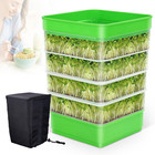 Bean Seed Sprouter Kit Micro Greens Growing Trays with Sprout Lid Blackout Sleev