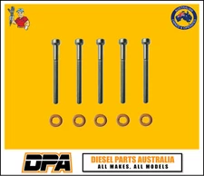New Genuine Febi Mercedes-Benz Diesel Injector Bolts & Copper Washers Set of 5