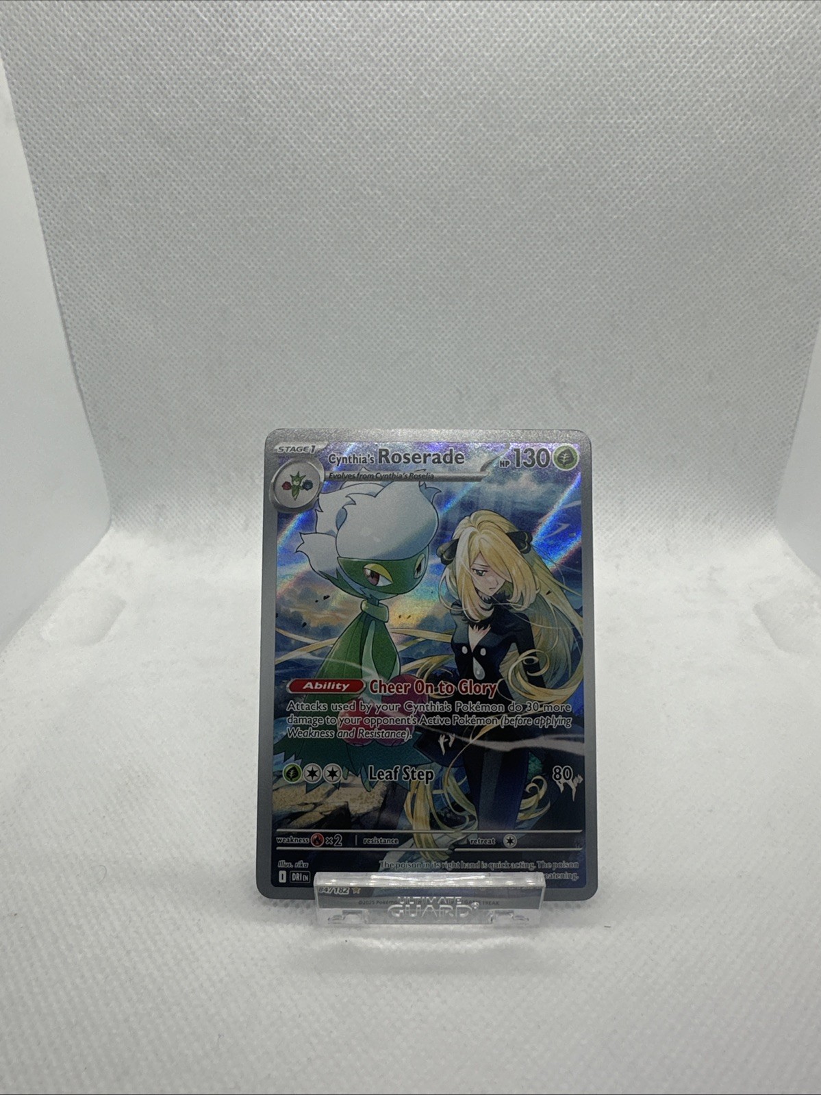 Cynthia's Roserade 184/182 Illustration Rare Destined Rivals Pokemon Card NEAR M