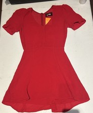 Reformation Red Short Sleeve Zip-Up Jumpsuit Size Small Women’s