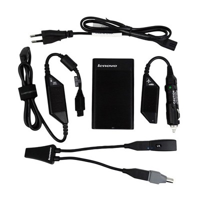 Lenovo 41R4538-41R4510 AC/DC Ultraslim Combo 20V 90W KFZ-Reise-Adapter + Zubehör