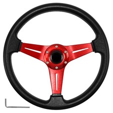 13.6 Inch Red Steering Wheel Universal For Yamaha Ezgo And Club Car Golf Carts