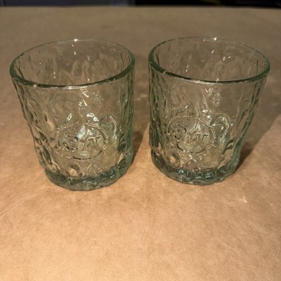 Makers Mark Bourbon Textured Green Glass ''S IV'' Ltd Edition Rocks Tumblers Set 2
