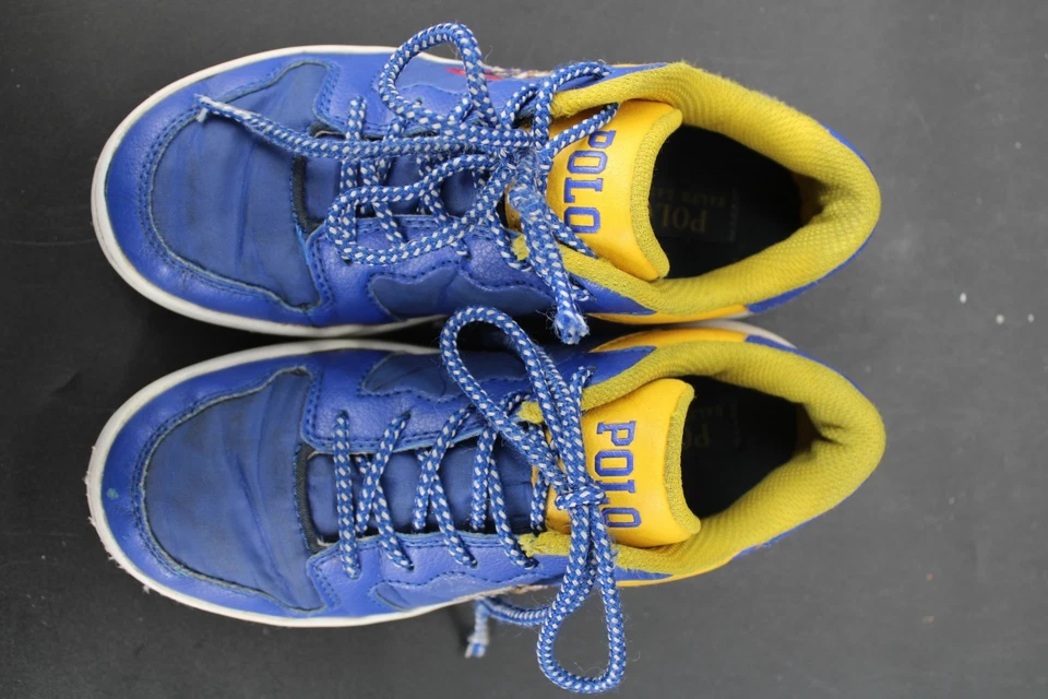 Ralph Lauren Yacht Club Bandera Rojo Blanco Azul Polo Tenis Niños Pequeños Talla 1 Foto 3 de 4