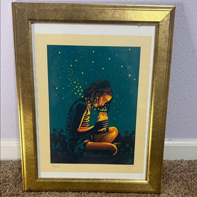 #ad Hand made Screen Print Titled quot;Summer Glowbugsquot; Created by Methane Studios $40.00