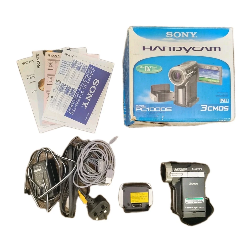 Sony Handycam DCR-PC1000E MiniDV Camcorder Rare Video Camera Boxed W/ Docking St - Image 2 of 4