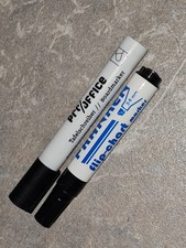 2 dicke Filzstifte Schwarz Pro Office Tafelschreiber + Franken Flipchart-Marker
