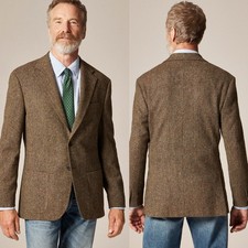 Business Men Jacket Regular Fit Wool Blend Wedding Formal Notch Lapel Groom Prom
