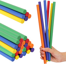 60 Pcs Wooden Rhythm Sticks 12" 6 Colors Wooden Music Percussion Sticks Smooth