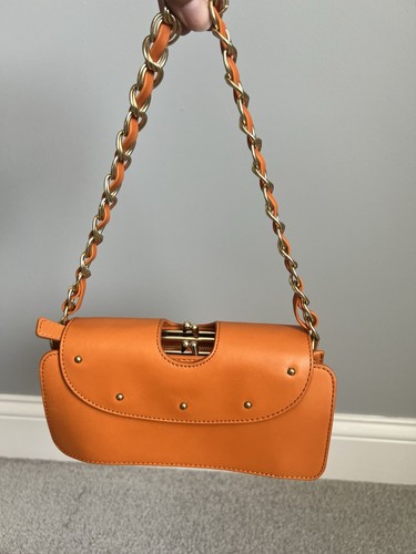 Bolso de mano Ann Taylor de cuero genuino mandarina/oro - Imagen 19 de 19