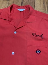 Vintage Men's Nat Nast Chain Stitch Bowling Large Shirt 50 60s King Louie Hilton