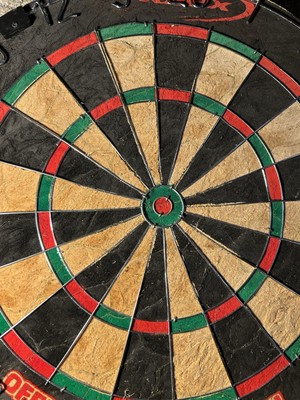 Halex Official Competition Vintage Dart Board 16''x 1.5'' Thick Heavy Steel Band