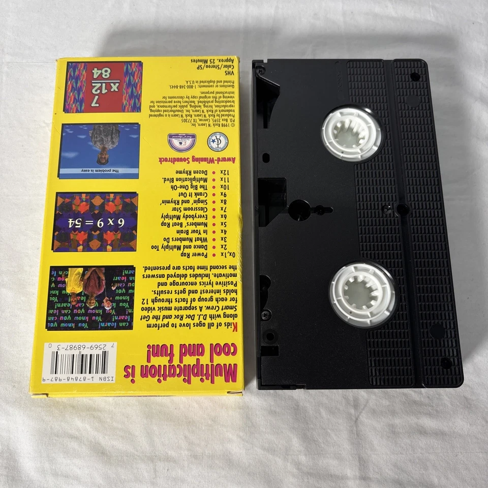 1999 Rock N Learn VHS Multiplication Rap  Educational Math Music Video Tape - Image 3 of 4