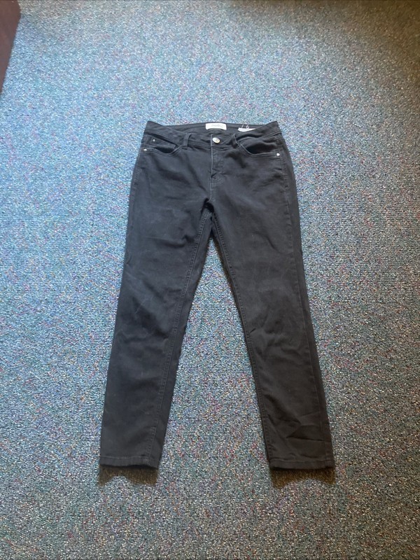 Women's Angels Black Straight leg Stretch Denim Jeans Size 10
