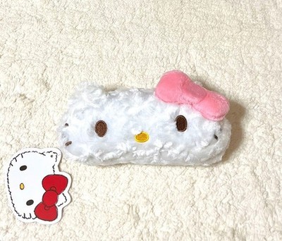 Sanrio Hello Kitty Gesicht Federtasche Rosa Flauschiges Band 20 cm Retro Neu ...