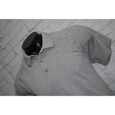 Fabletics Golf Polo Shirt Men Size Large Performance Nylon Polyester Blend Gray