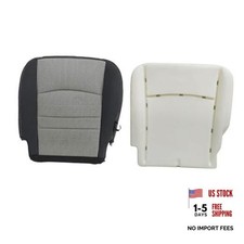 Gray Driver Side Bottom and Foam Cushion Replacement Seat Cover Compatible