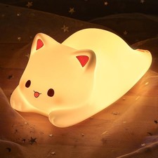Portable Cat Night Light   Safe LED Light for Kids, Nursery Decor