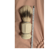 Faux Ivory Handle Shaving Brush