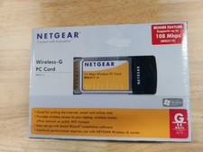 NETGEAR 54 Mbps 2.4 GHz 802-11 Wireless PC Card, WG511, New Sealed