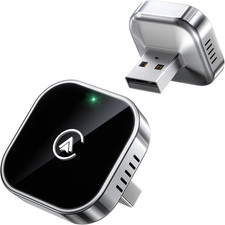 2 in 1 Wireless Carplay and Android Auto Adapter, Easy Setup Plug and Play, Fast