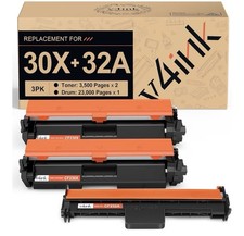 v4ink Compatible 30A CF230A Toner Cartridge Replacement for HP 30A 30X CF230A To