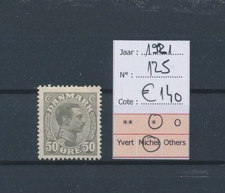 BV74634 Dinamarca 1921 rey Cristián X lote fino MH cv 140 EUR