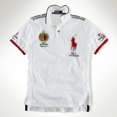 Men's #6 Custom Slim Race Car Fit Cotton Mesh Classic Polo Short Sleeve Shirt