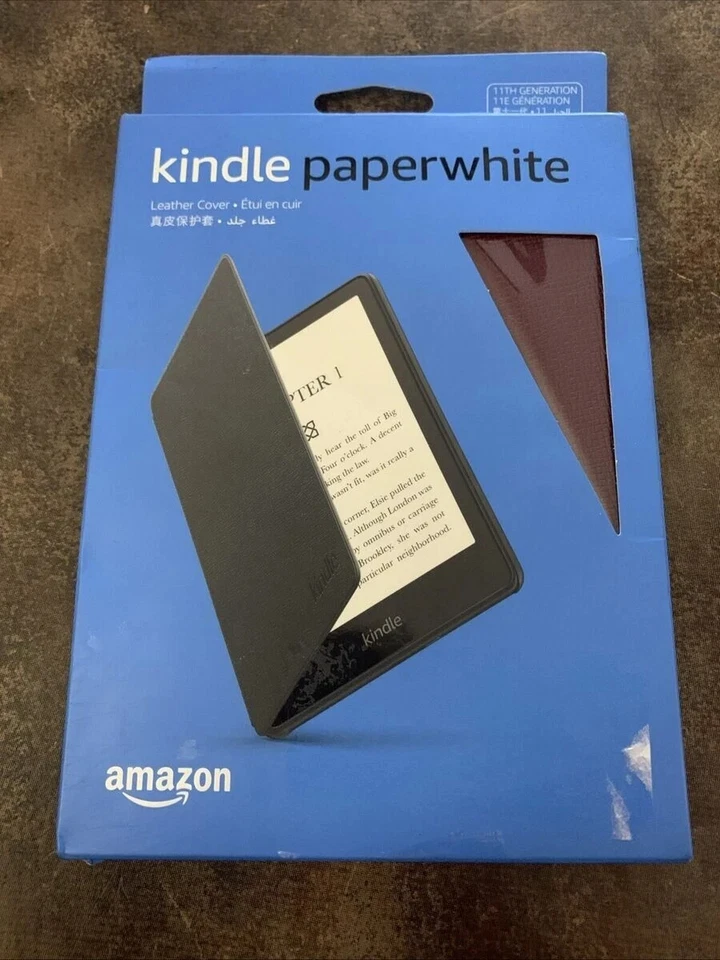 Amazon Kindle Paperwhite Green Leather Slimshell Cover 10th Generation - New - Image 2 of 2