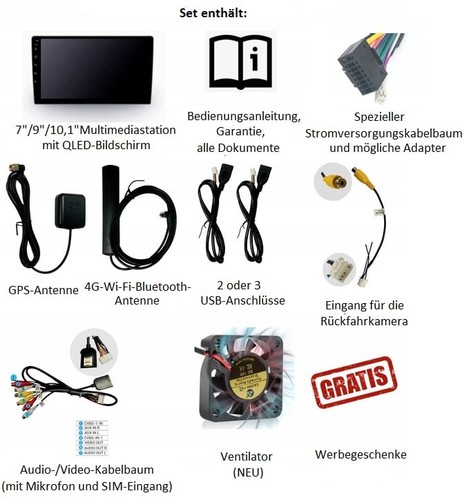 Android-Radio mit QLED Carplay LTE DSP 64GB für CHRYSLER GRAND VOYAGER 3 01-06 - Bild 5 von 11