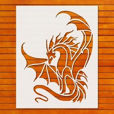 Reusable Dragon Majestic Tribal Stencil Template for Wall Art  DIY Crafts -  