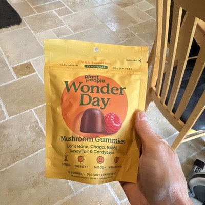 Plant People Mushroom Gummies Wild Raspberry 60 Vegan Gluten-Free Zero Sugar