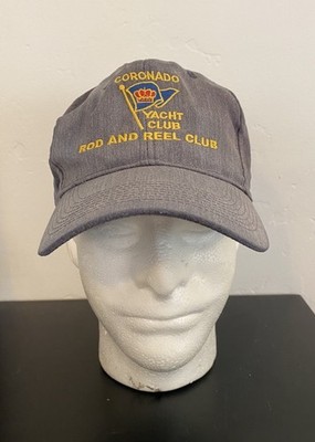 VTG 90s Coronado Yacht Club & Rod N Reel Club Fishing Hat SnapBack Cap San Diego