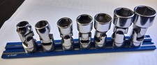 SNAP ON TOOLS USA 206AFSA 3/8Dr 6Pt SAE 7 piece Universal Socket Set USED