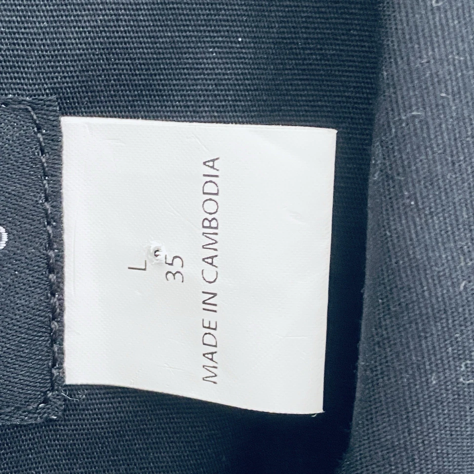 Camisa azul para hombre talla grande uniforme de policía manga larga manga larga abotonada Foto 3 de 4