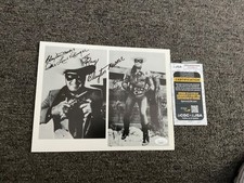 CLAYTON MOORE THE LONE RANGER DOUBLE SIGNED PERSONALIZE JSA CG 10612