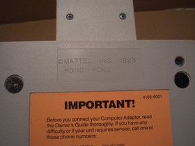 1983 Mattel Intellivision Computer Module & Keyboard Model 4182 4184   UNTESTED