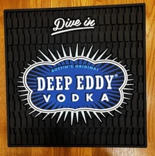 Deep Eddy Vodka Bar Mat Rubber Square Spill Drip Mat 15” By 15”