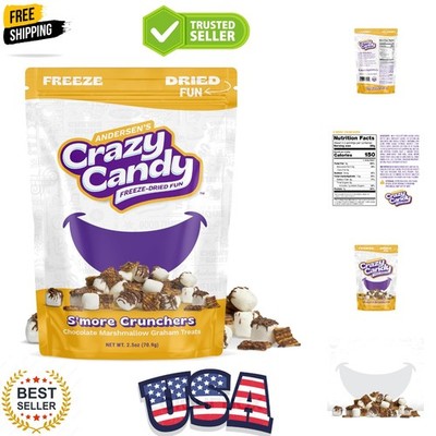 Freeze Dried S'mores with Marshmallow Chocolate Graham Cracker, Crazy Candy S...