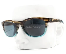 Costa Del Mar Aleta Sunglasses Brown Blue Wahoo Polarized Gray Poly 580P w/case