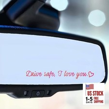 Car Rearview Mirror Stickers  Drive safe I Love You  3D Drive safe, I love you