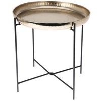 Beistelltisch Seitentisch Couchtisch Kaffeetisch Aus Metall Gold Schwarz 35Xh36