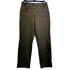 Halara High Waisted Button Pockets Straight Leg Size L Soft Comfort Casual Pants
