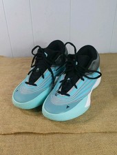 Adidas Dame X J 'Flash Aqua' Kid's Basketball Shoes Sz 6, Black/White/Aqua