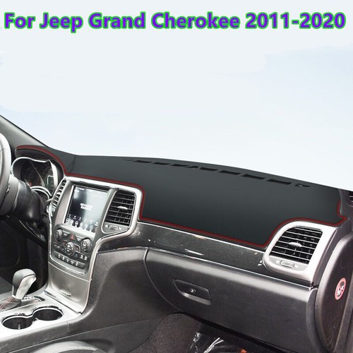 Leather Dashboard Cover Mat For 2011-2014 Hyundai Sonata - Dash Protector (Black Or Red Line Pattern)