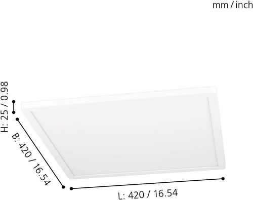 EGLO Connect-Z Rovito-Z Panel smart flach 42x42 cm CCT RGB Zigbee EEK:E (Sp.A-G) - Bild 10 von 15