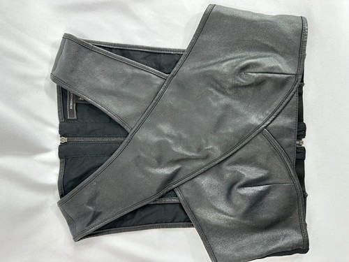 Women's BCBG Maxazria Black Leather Style Vest- Size XXS - Picture 8 of 10