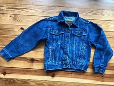 Brittania L Youth 7 Denim Blue Jean Button Front Jacket USA