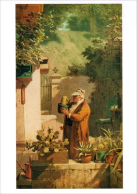 Kunstkarte Carl Spitzweg ''Der Kaktusfreund''